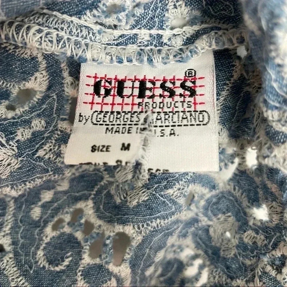 Guess by Georges Marciano Denim Embroidered Tank - Picture 5 of 7